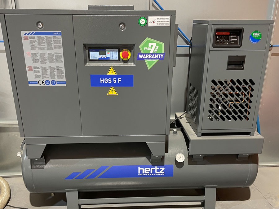 Hertz 5.5kw Compressor with Dryer